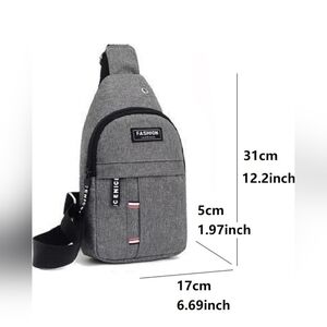 Fashion Instinct Gray Men's Sling Bag OS